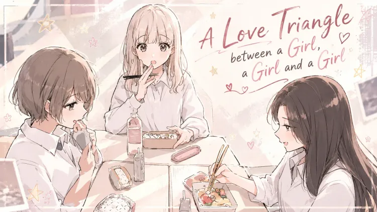 Couverture de A Love Triangle between a Girl, a Girl and a Girl (Oneshot)