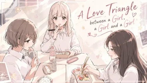 Couverture de A Love Triangle between a Girl, a Girl and a Girl (Oneshot)